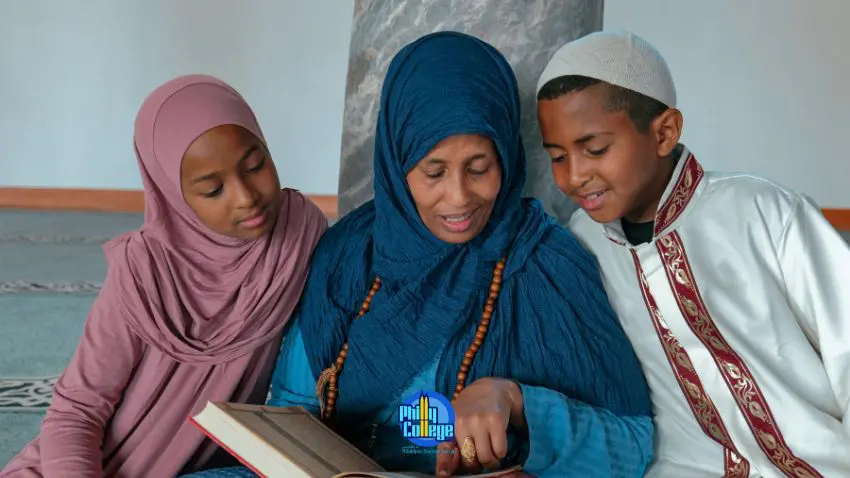 three women reading the quran
