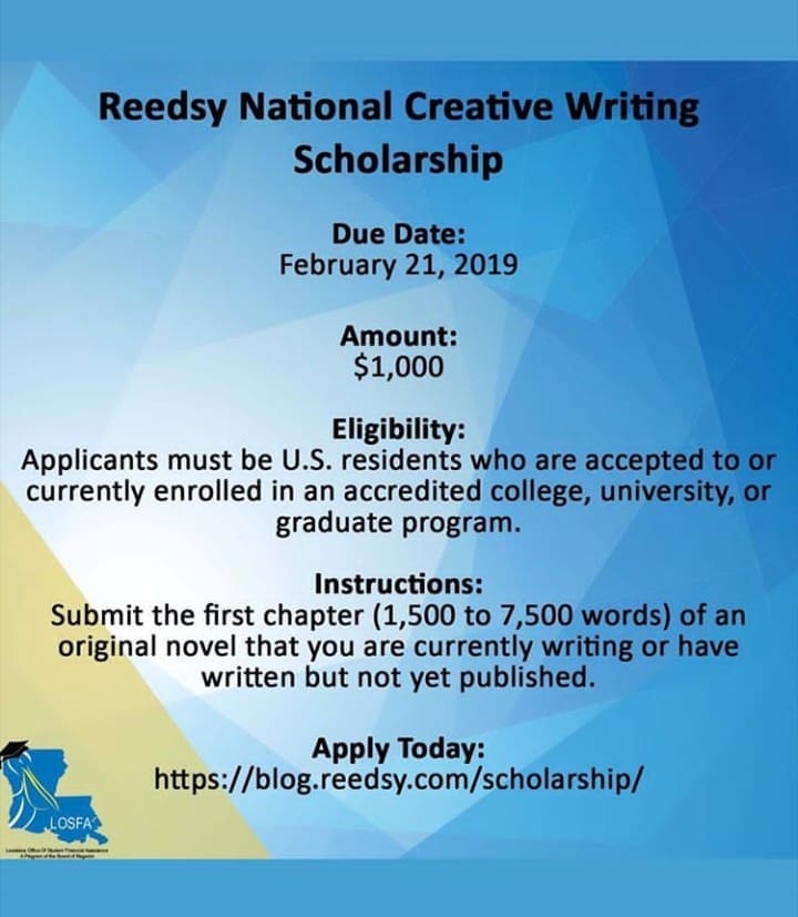 the reedsy national creative writing scholarship