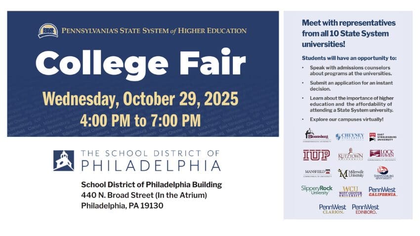 PASSHE College Fair Flyer for 10/29/25
