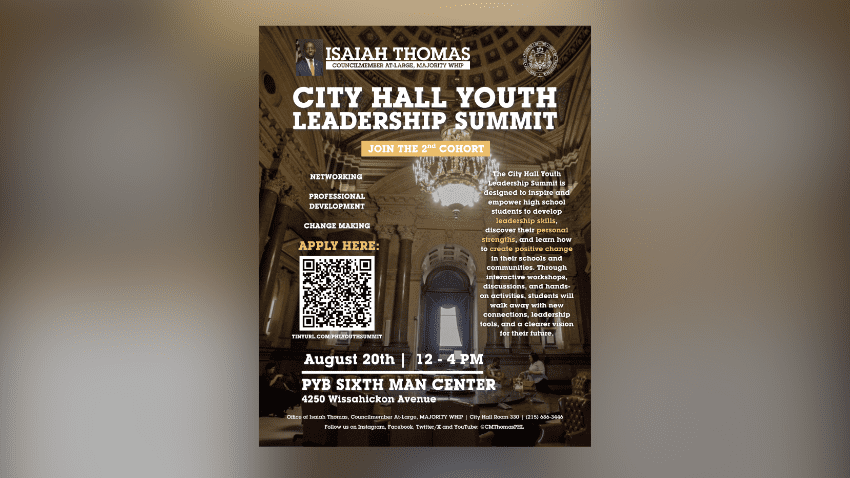 Flyer for City Hall Leadership Summit on 82025