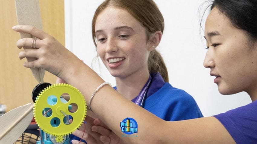 close up of students working on STEM program