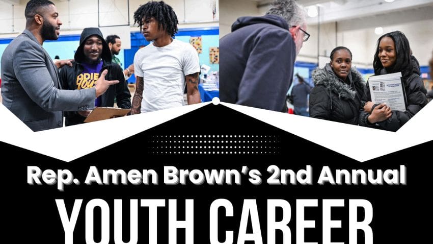 top half of flyer for Rep Amen Brown's 2nd Annual Youth Career & College Fair